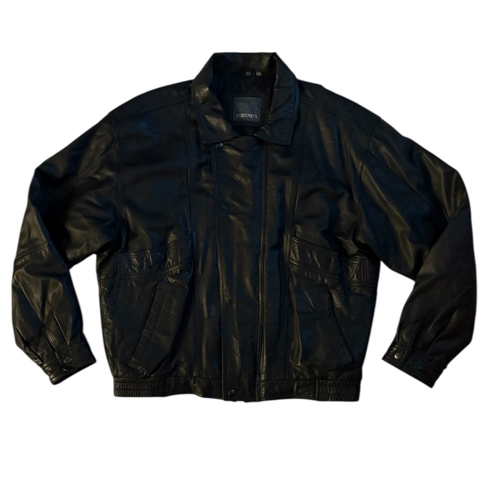 JT BECKETT Men’s Leather Jacket / Quilted